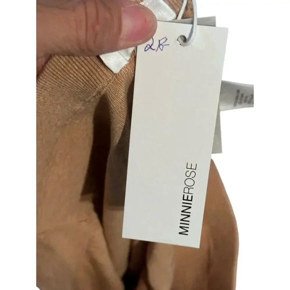 NWT Minnie Rose Tan Elastic Waist Pull On Mid Length Skirt Size Medium - Picture 4 of 5